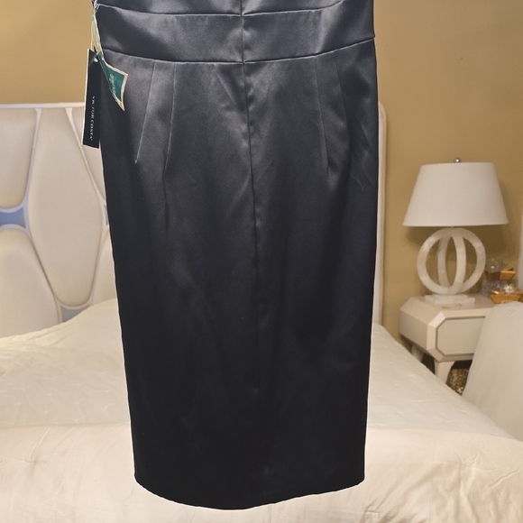 Victor Costa Black and White Jewel Midi Dress - Picture 6 of 16